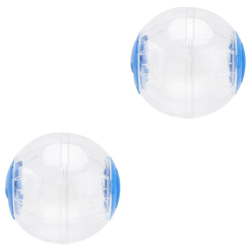 Hamster Exercise Ball Transparent Plastic 2 pcs Blue