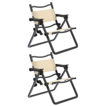 2 pezzi Mini sedia da spiaggia, mini sedia pieghevole, sedia per bambola, decorazione per casa delle bambole