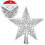 Christmas tree topper star ornament silver 6