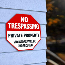 Signage No Trespassing Flag Metal Sign Poster Yard Signs Plaque Bar Club Cafe Garage