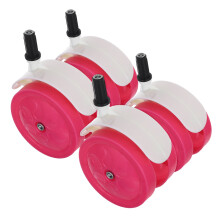 4Pcs Pink Baby Walker Wheels for Quick Installation 1.6X2.8X1.6in