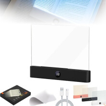 Smart LED Book Light Treasure Box, Rechargeable Flat Reading Lamp with 3 Colors, Dimmable Brightness & Timer – Compatible with Books & Tablets