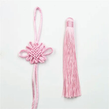 Chinese Knot Tassel Pendant DIY Craft Kit Pink