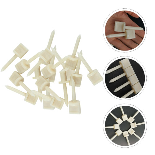Archery Pins White Nylon 10Pcs Durable Lightweight