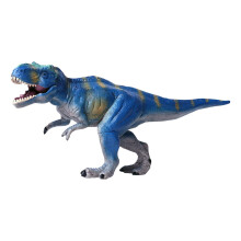 Realistic Blue T-Rex Figurine with Movable Jaw, Hand-Painted, 7.5"x3", 0.22 lb – Prehistoric Collectible Toy for Kids