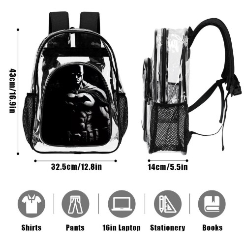 3D Printed Transparent Backpack for Comics & School – Waterproof, Multi-Functional, Back-to-School Gift 2