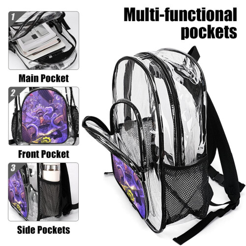 3D Printed Transparent Backpack for Comics & School – Waterproof, Multi-Functional, Back-to-School Gift 2
