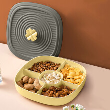 5-Compartment Fruit Platter & Snack Organizer – Stylish, Portable, Easy-Clean with Lid, Space-Saving Kitchen Decor