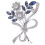 4PCS Vintage Crystal Flower Leaf Bouquet Clusters Μεγάλη Καρφίτσα Καρφίτσας για Γυναικείο Τόνο 2