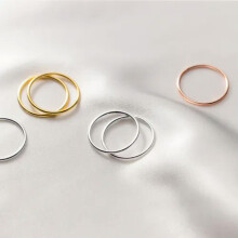 Sterling Silver Plain Knuckle Thin Ring Midi Above Pinkie Finger A3692-Gold-8
