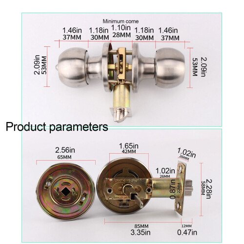 Clearance Faucets under $10,Stainless Lock Three Bar Lock Outer Door Lock Three Bar Handle Lock Goal Handle 2