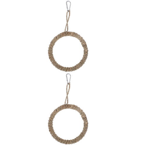2Sets Duurzame Gras Schommel Vogel Ring Speelgoed Vogelkooi Accessoire