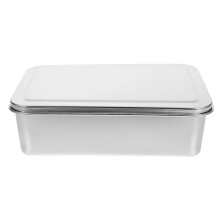 Stainless Steel Bread Pan with Cover for Birthday Party 1Pack