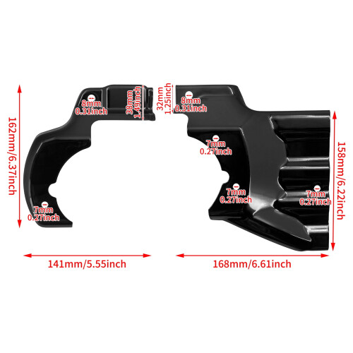 Black Engine Transmission Interface Cover Fit For Harley Softail Slim FLS 07-17 1