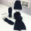 Conjunto de gorro y bufanda de punto de invierno, hilo suave, 2 piezas 4