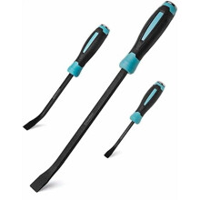 3-Piece Pry Bar Set, Including 8", 12" and 18", Hammer Strike Cap, Angled Tip for Prying and Moving Objects$$Tools & Hardware Other