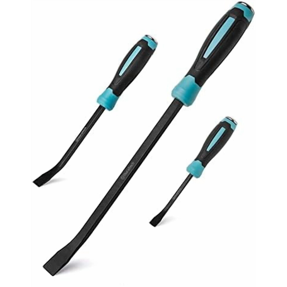 3-Piece Pry Bar Set, Including 8", 12" And 18", Hammer Strike Cap, Angled Tip For Prying And Moving Objects$$Tools & Hardware Other 9170372325016