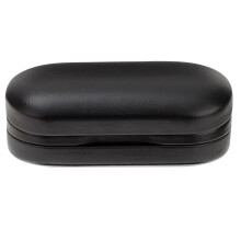 Double Glasses Case Double Glasses Case PU Leather Glasses Box Glasses Organizer for Travel (Black),PU Leather(6.3"X2.83"X2.68")