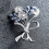 4PCS Vintage Crystal Flower Leaf Bouquet Clusters Μεγάλη Καρφίτσα Καρφίτσας για Γυναικείο Τόνο 6
