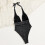 Costume intero da donna a righe verticali per l'estate 4