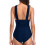 Women's Solid One Piece Swimsuit with Tummy Control and 2