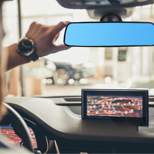 Wide Angle Car Flat Rearview Mirror Suction Cup Type Powerful Interior Mirror 2