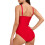 Dame badedragt i slim fit, ensfarvet 5