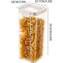 Boîtes à céréales hermétiques, boîtes de rangement transparentes en plastique de qualité alimentaire pour céréales, noix, flocons d'avoine