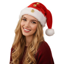 Festive Long Santa Hat With Jingle For And Holiday Party Novelty