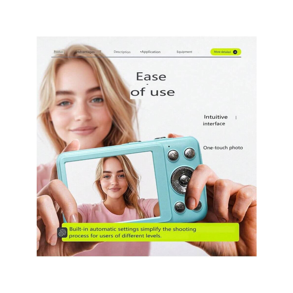 1080P 2.4" Hd Digital Camera, 48Mp Af + 32Gb, 16X Zoom, Usb-C, Compact Vlogging/Travel Cam For Beginners Â Compatible With Windows/Mac 9170372321858