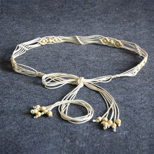 Bohemia Handmade Beads Braided Rope Women Waist Belt Strap Dress Slim Waistband