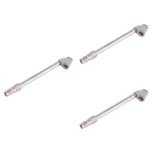 3 Pieces Inflatable Nozzle Head Pump for Tires Air Inflator Silver