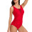 Dame badedragt i slim fit, ensfarvet 8