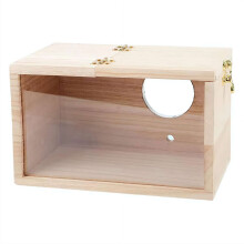 Visual Parakeet Nesting Box, Wood Pet Bird House Bird Breeding Box for Lovebirds Cockatiel Budgie Conure Parrot