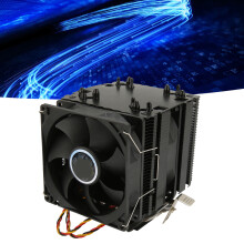 Refroidisseur CPU silencieux à 6 Tresses Thermiques, 90x90x25mm, 12V, noir, pour Intel et AMD