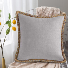 Taie d'oreiller en lin WZXPWT 45 cm, housse de coussin élégante et douce, housse de coussin de canapé durable et facile à nettoyer
