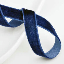 3/8" 10mm Solid Flocked Velvet Ribbon lot Sewing Trim 10 yards / 200 yards-16# Navy-10 yards