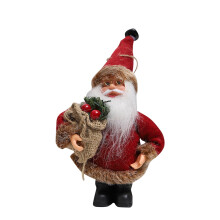 Décoration de Noël en tissu et peluche, Père Noël debout, pendentif, décoration de bureau