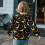 Kids Oversized Candy Dinosaur Sweatshirt Long Sleeve 5