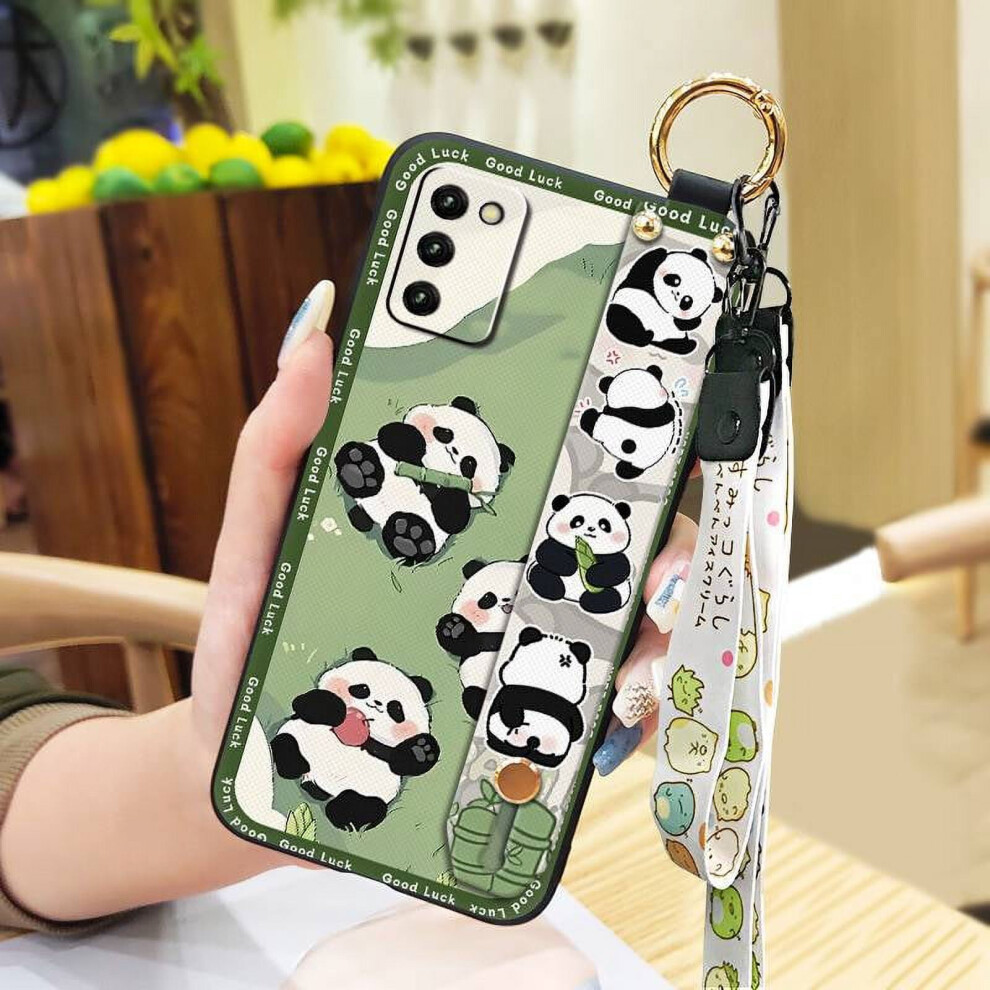 Phone Case Compatible With Samsung Galaxy A03s (Sm-A037f) Â Waterproof, Panda Design, Wristband, Kickstand & Ring 9027700621626