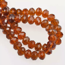 3 mm 4 mm 6 mm 8 mm 10 mm 12 mm Rondelle Facettierte Kristallglas Lose Abstandshalterperlen (8er-Pack) Tiefbraun - 6 x 4 mm (50 Stück)