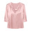 Damebluse med drapert hals, ensfarget, 3/4-ermet 3