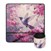 Cherry Blossom Sewing Machine Pad Organizer Mat – Noise-Reducing, Storage Pockets, Machine Washable, Compatible with Most Sewing Machines