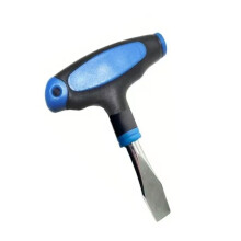 Professional T Handle Screwdriver 9mm Flat Tip Anti Slip Grip High Carbon Steel For Technical Repairs And Daily Applications