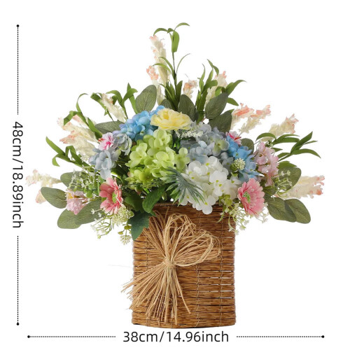Cesta de Coroa de Flores de Primavera 48cm PP 1