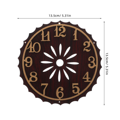 Vintage Style Wall Clock Dial Light Brown Plastic with Clear Numbers for Reading Home Decor 1