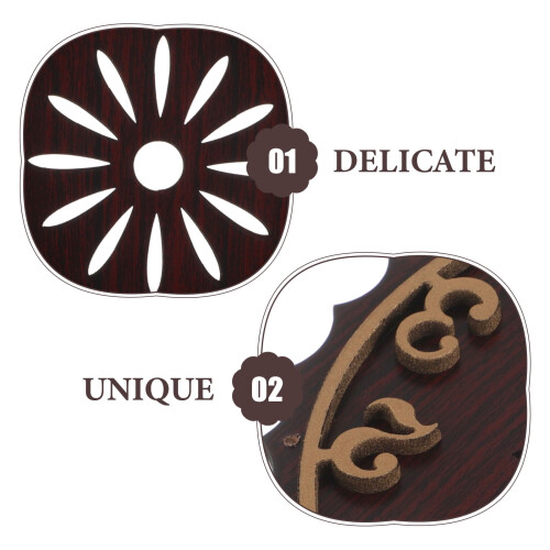 Vintage Style Wall Clock Dial Light Brown Plastic with Clear Numbers for Reading Home Decor 2