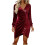 Women's Sequin Patchwork Dress Long Sleeve 7