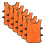 6Stk Orange Trainingsweste Fußball Polyester Kinder 1