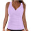 Women's V-neck bikini top solid color padded lightweight 2